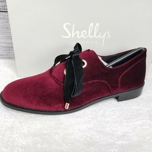 Dress Oxfords Burgundy Velvet Ribbon Lace up